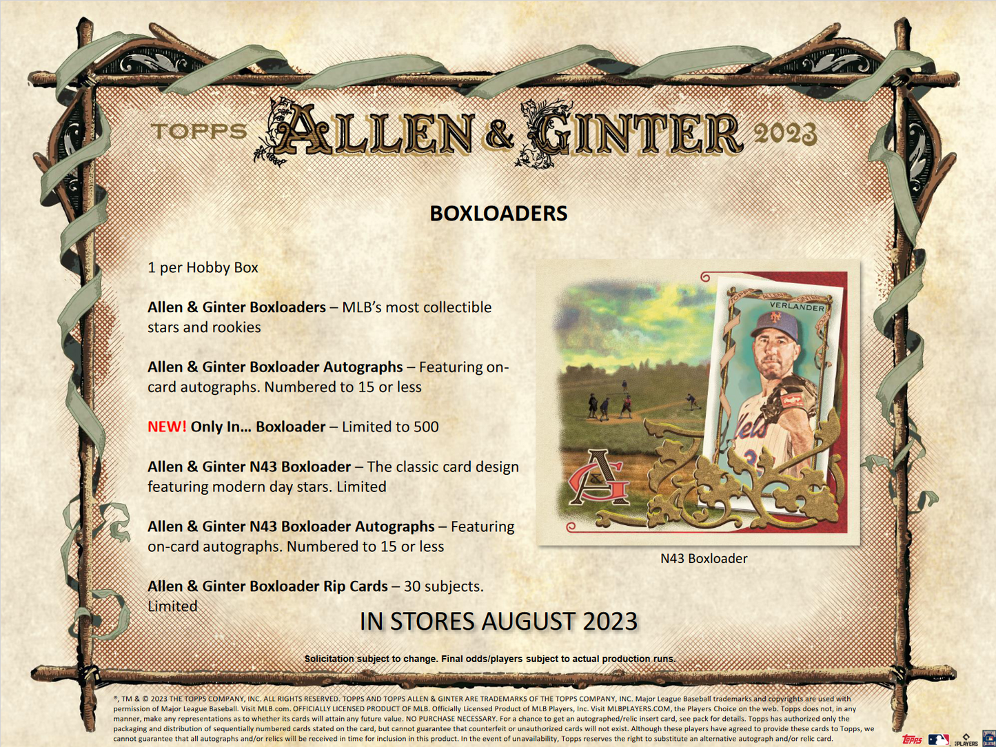 2023 Topps Allen & Ginter Baseball Hobby 12 Box Case