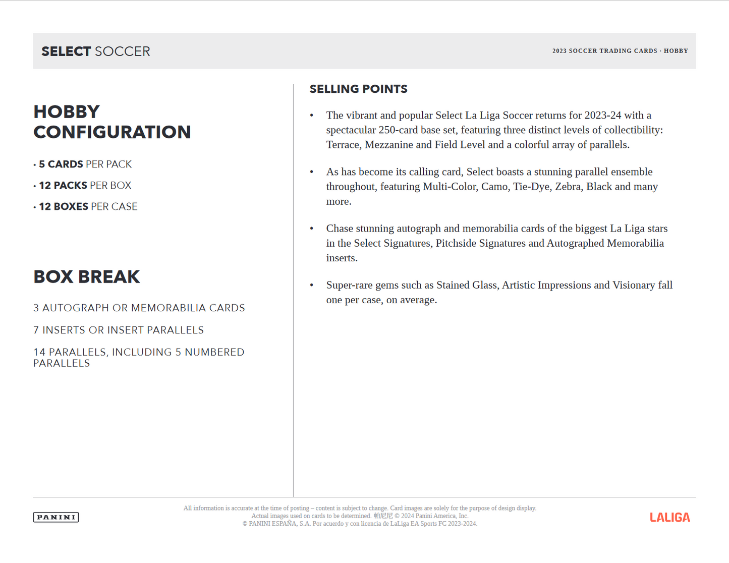 2023-24 Panini Select La Liga Soccer Hobby Box