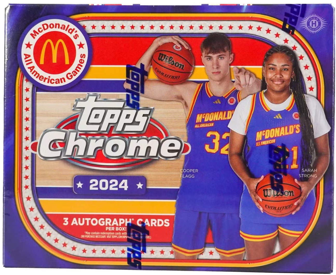 2024 Topps Chrome McDonald's All American Basketball Hobby 12 Box Case