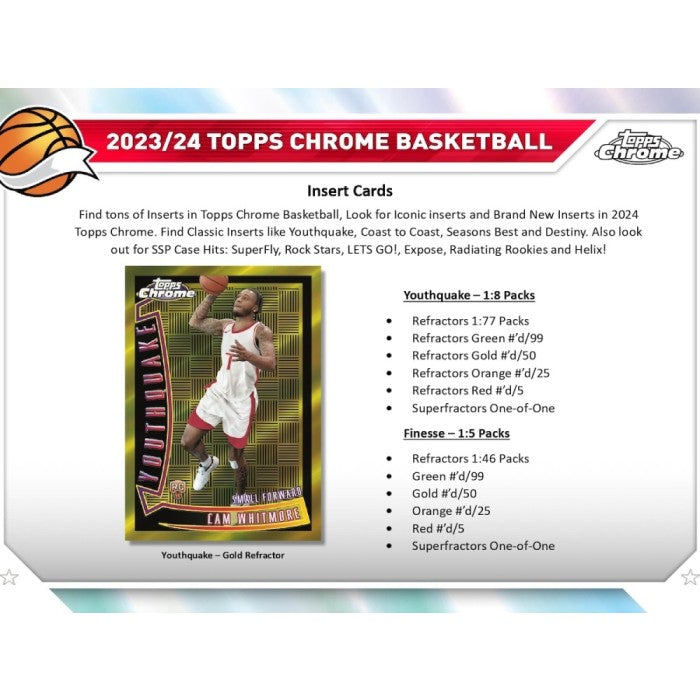 2023-24 Topps Chrome Basketball Hobby 12 Box Case