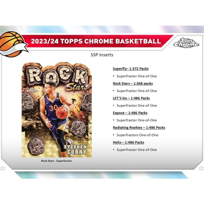 2023-24 Topps Chrome Basketball Hobby 12 Box Case