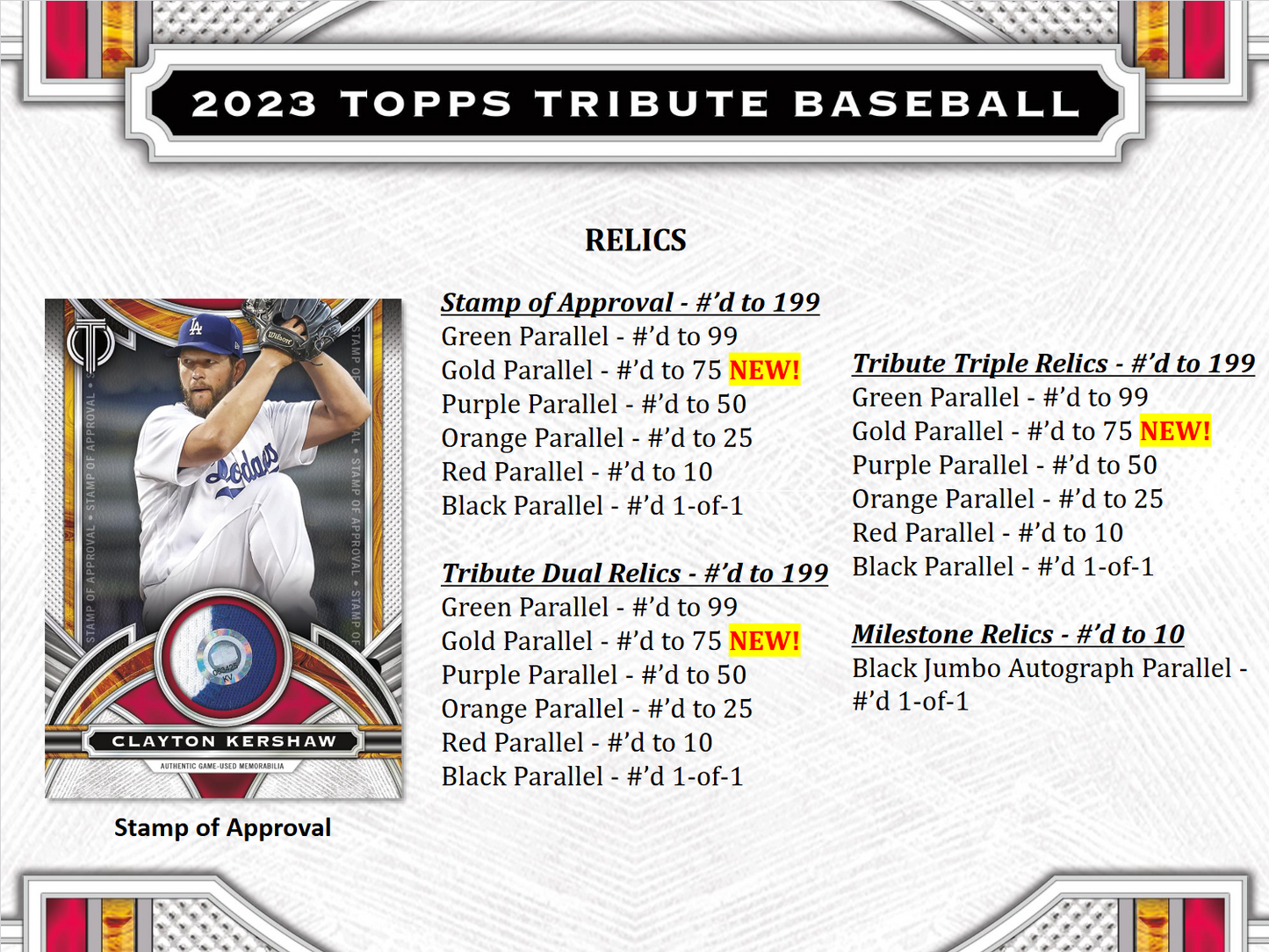 2023 Topps Tribute Baseball Hobby Box