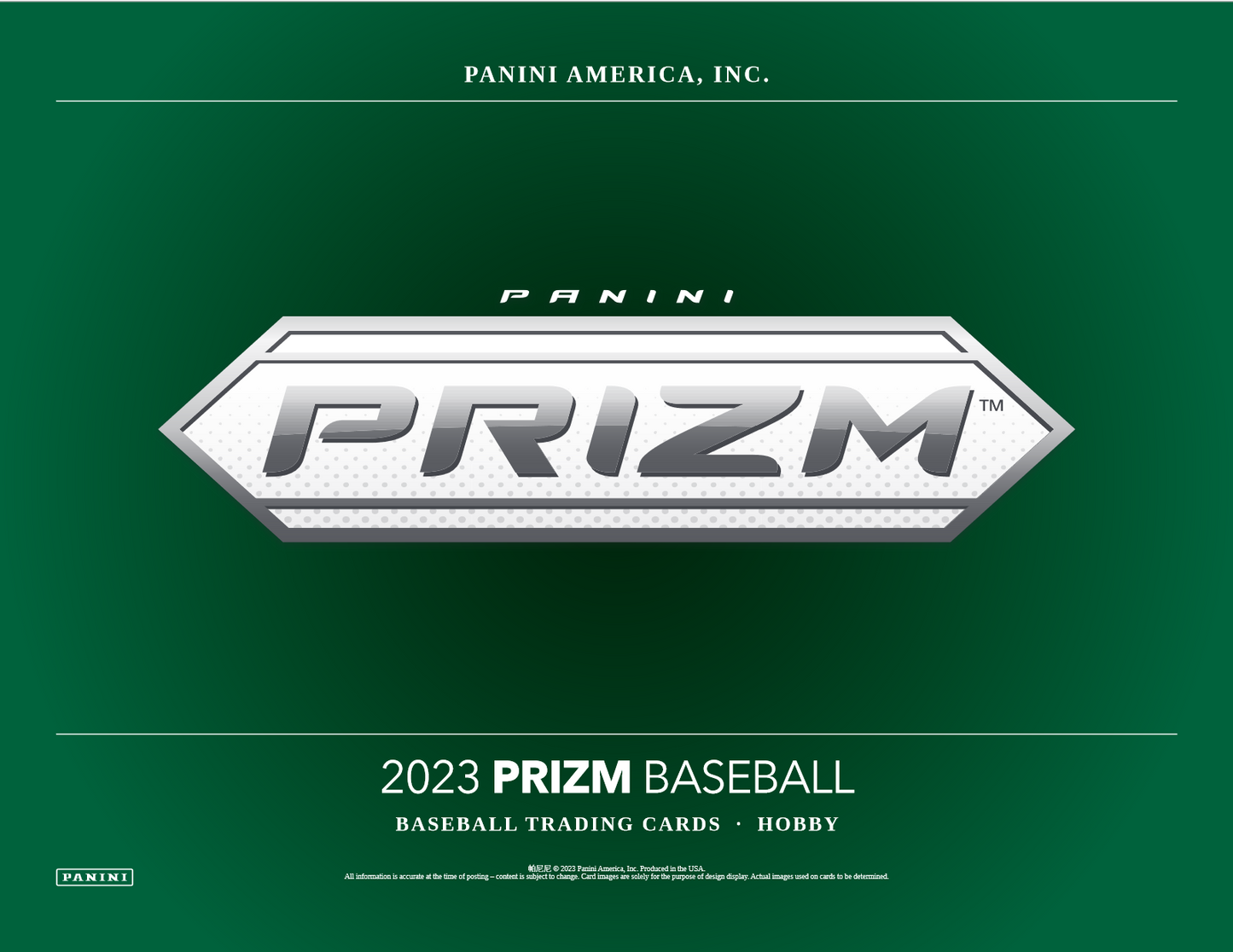 2023 Panini Prizm Baseball Hobby 12 Box Case