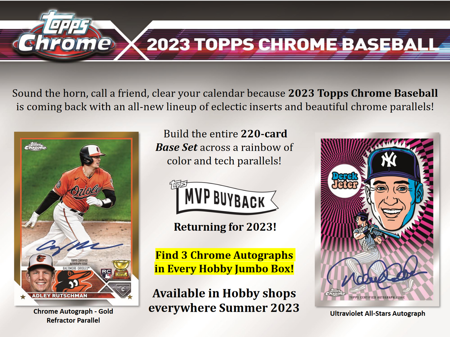 2023 Topps Chrome Baseball Jumbo HTA Box
