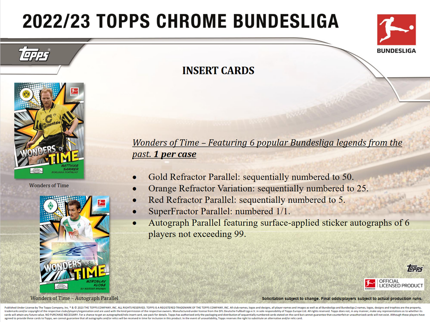 2022-23 Topps Chrome Bundesliga Soccer Hobby 12 Box Case