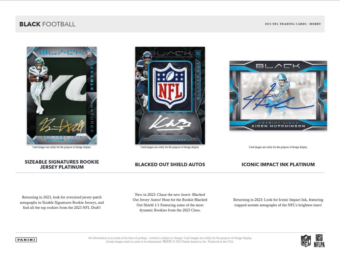2023 Panini Black Football Hobby Box