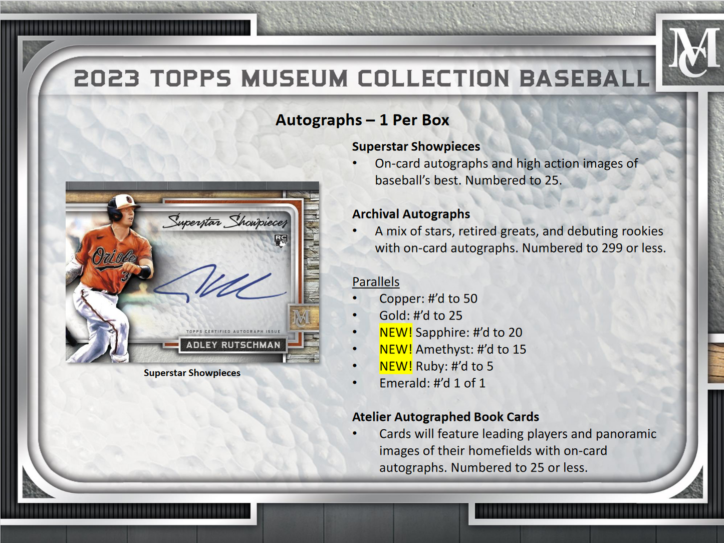 2023 Topps Museum Collection Baseball Hobby 12 Box Case