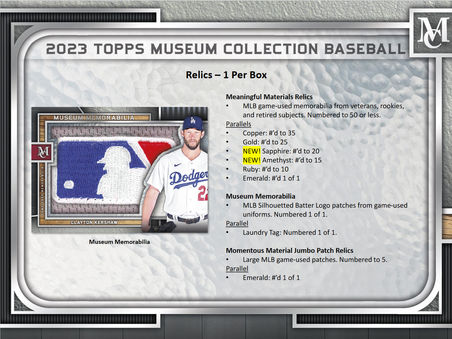 2023 Topps Museum Collection Baseball Hobby 12 Box Case