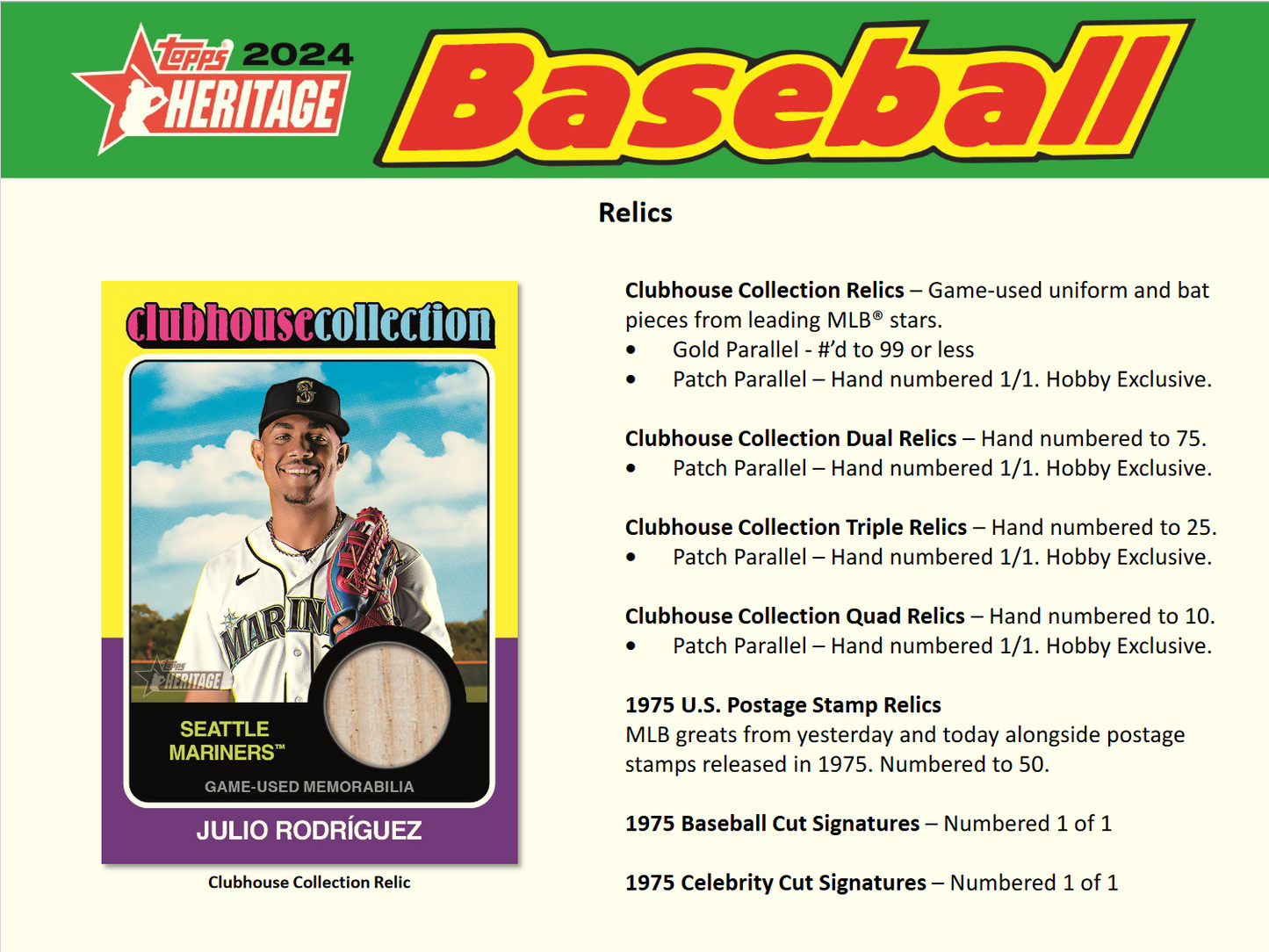 2024 Topps Heritage Baseball Hobby 12 Box Case