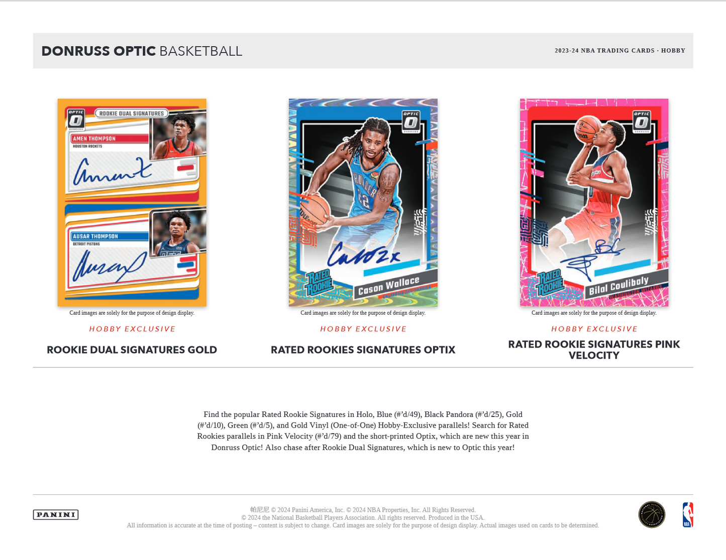 2023-24 Panini Donruss Optic Basketball Hobby 12 Box Case