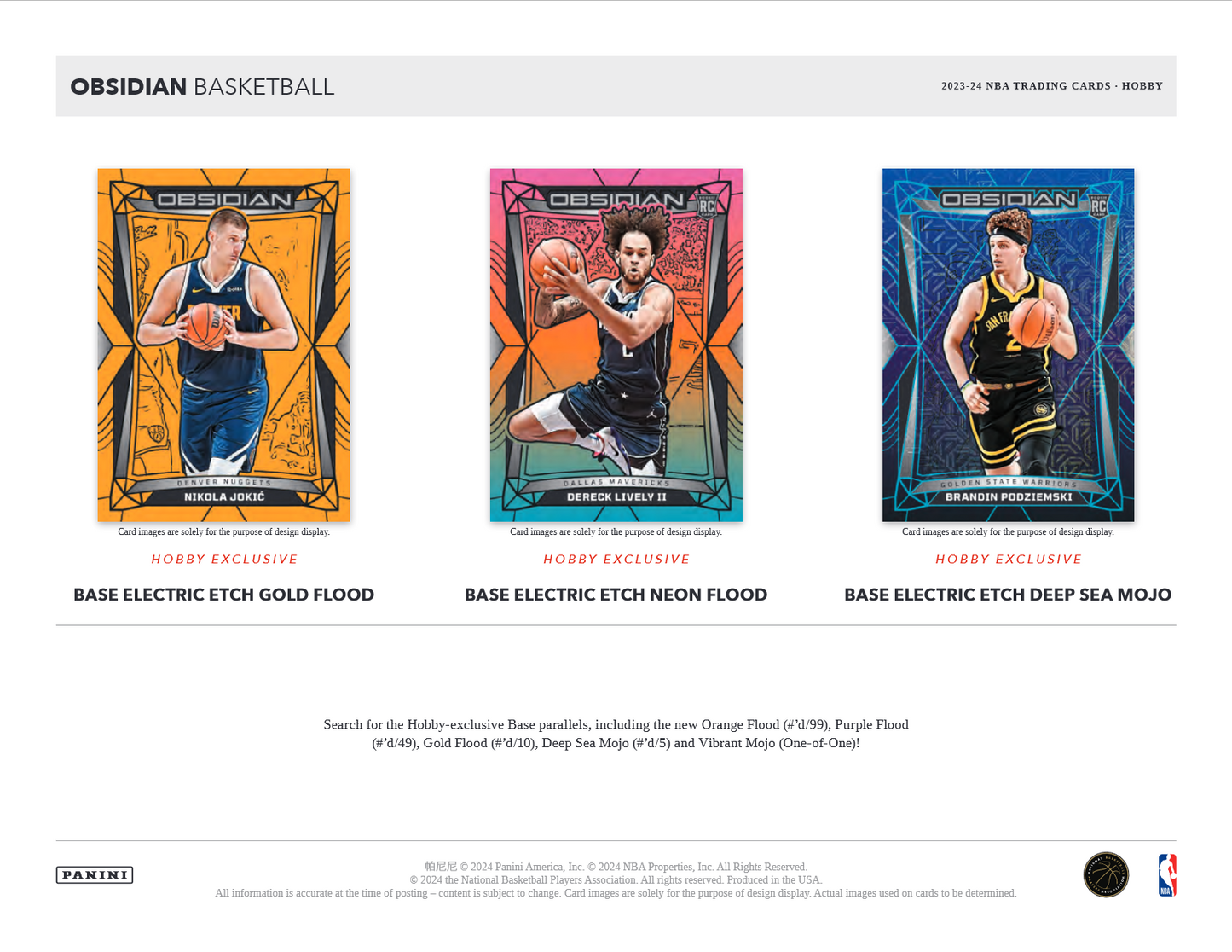 2023-24 Panini Obsidian Basketball Hobby Box
