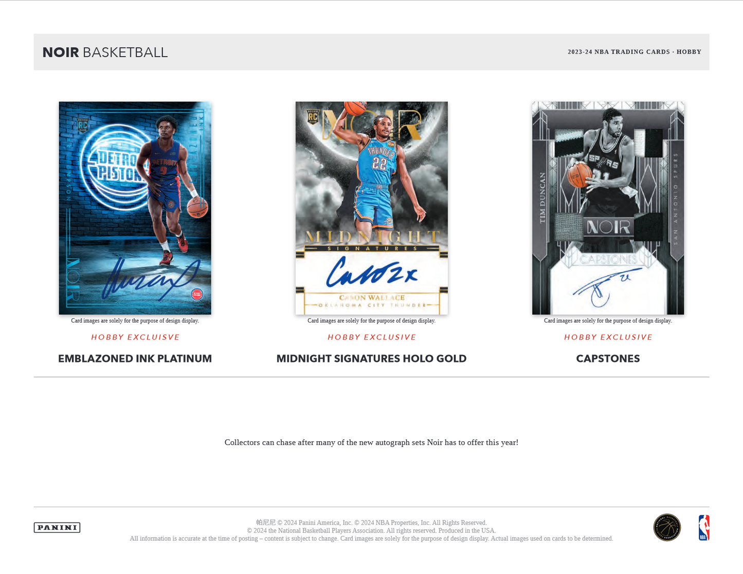 2023-24 Panini Noir Basketball Hobby Box