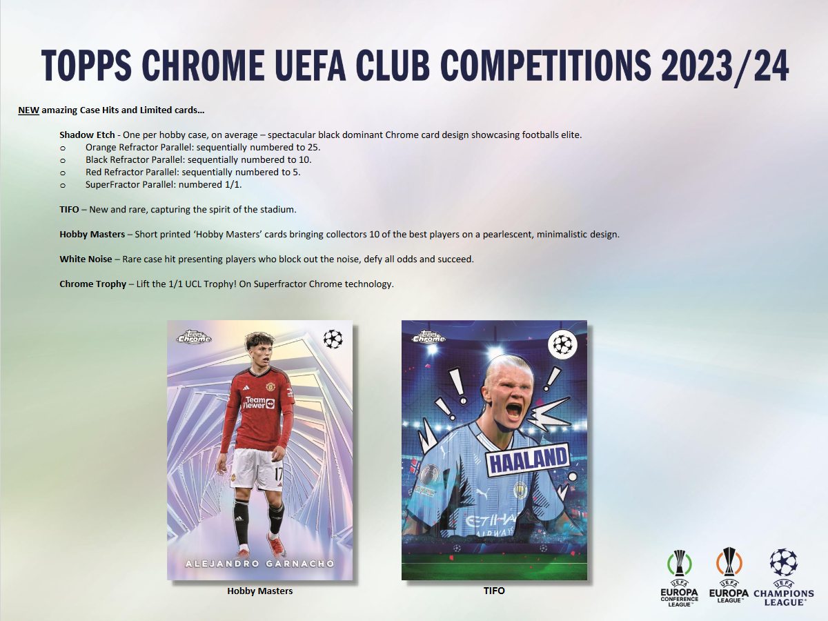 2023-24 Topps UEFA Club Competitions Chrome Soccer Hobby Box
