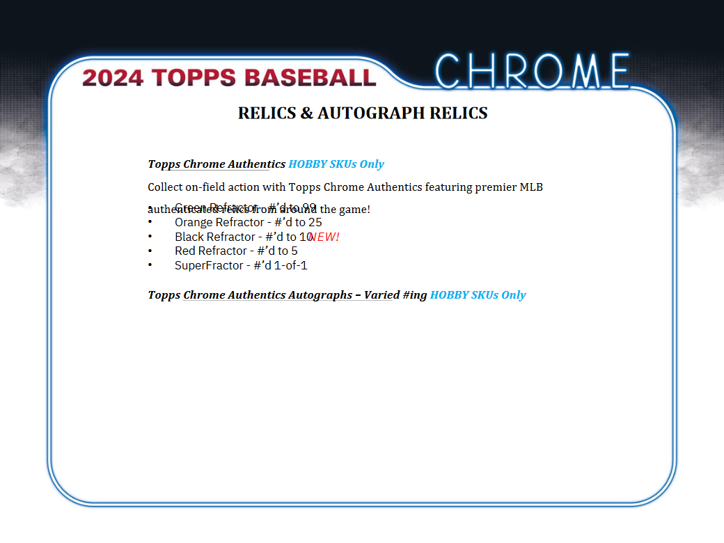 2024 Topps Chrome Baseball Breaker Delight Box