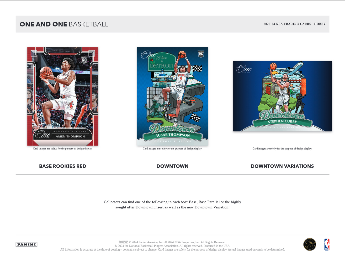 2023-24 Panini One & One Basketball Hobby Box
