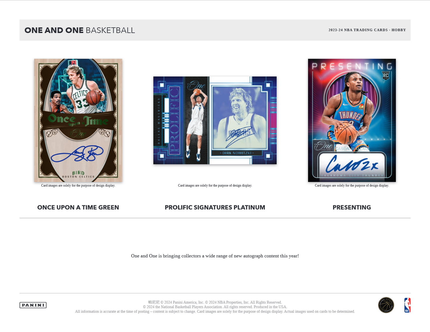 2023-24 Panini One & One Basketball Hobby Box