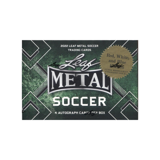 2022 Leaf Metal Soccer Hobby Box Red White Blue