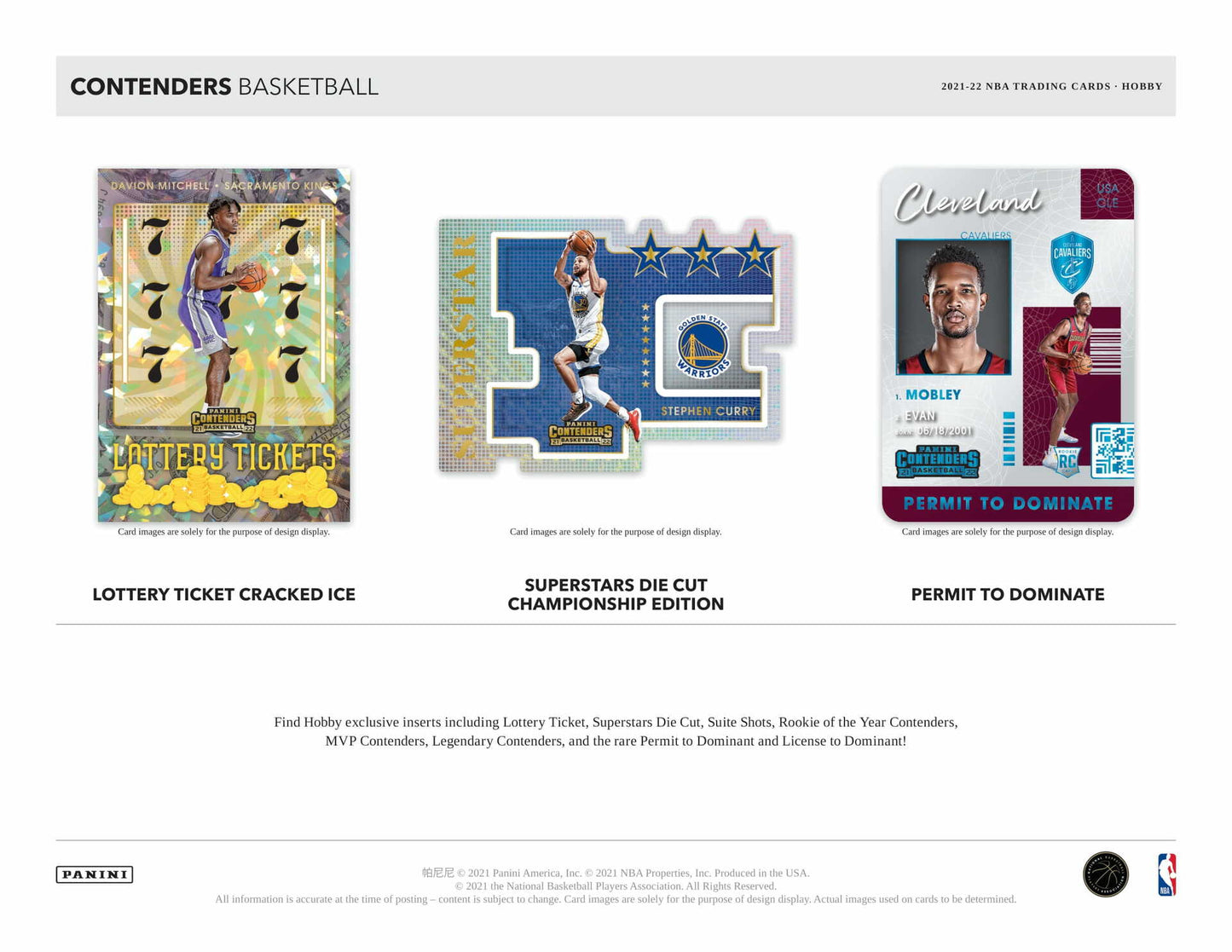 2021-22 Panini Contenders NBA Hobby Box