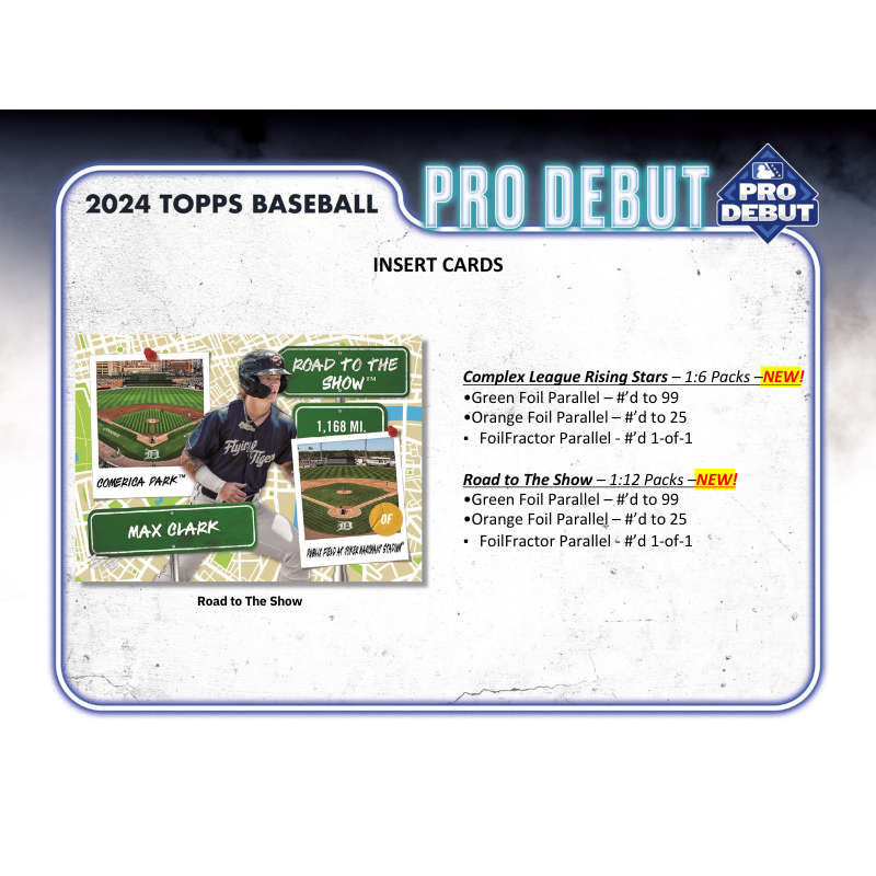 2024 Topps Pro Debut Baseball Hobby Jumbo 8 Box Case
