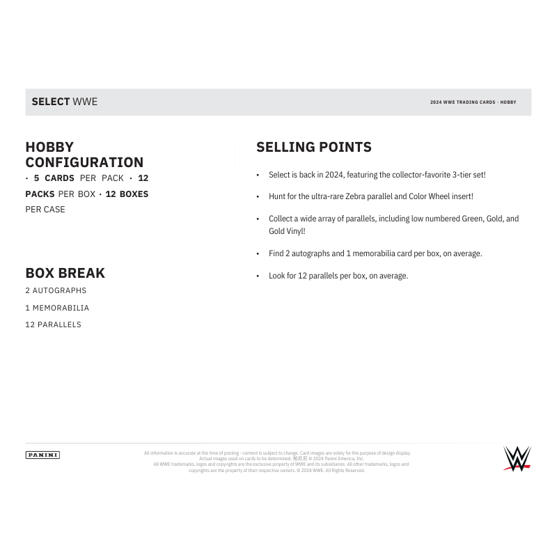 2024 Panini Select WWE Hobby Box