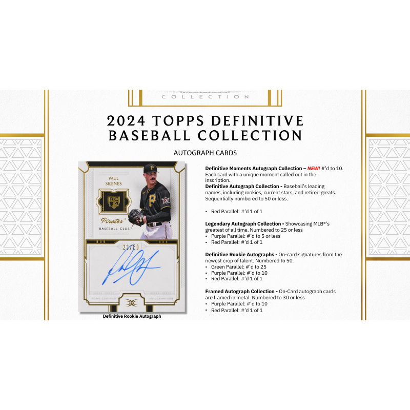 2024 Topps Definitive Baseball Hobby Box