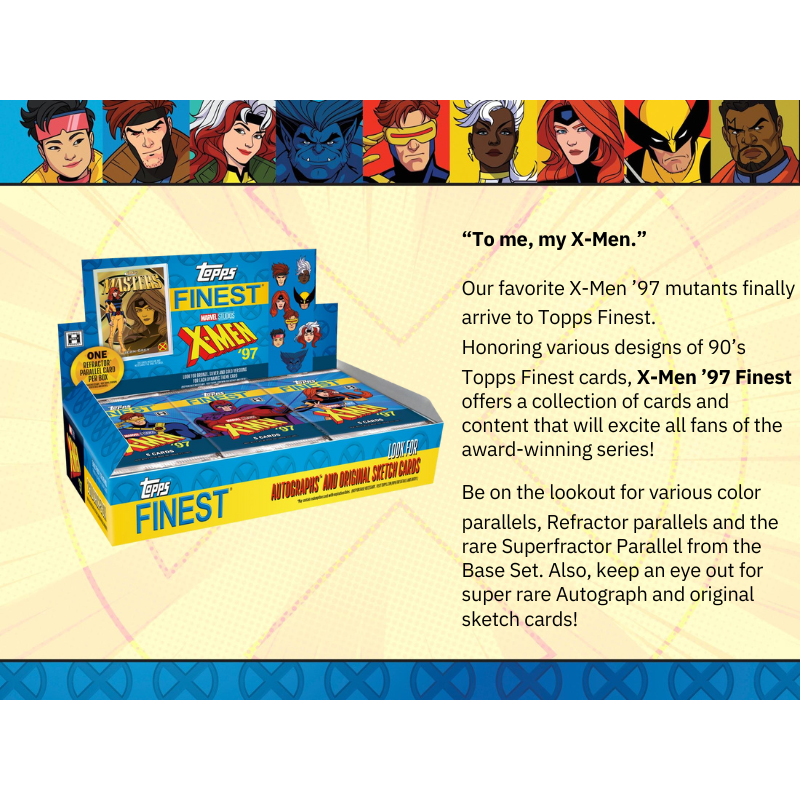 2025 Topps Finest X-Men 97 Hobby 8 Box Case
