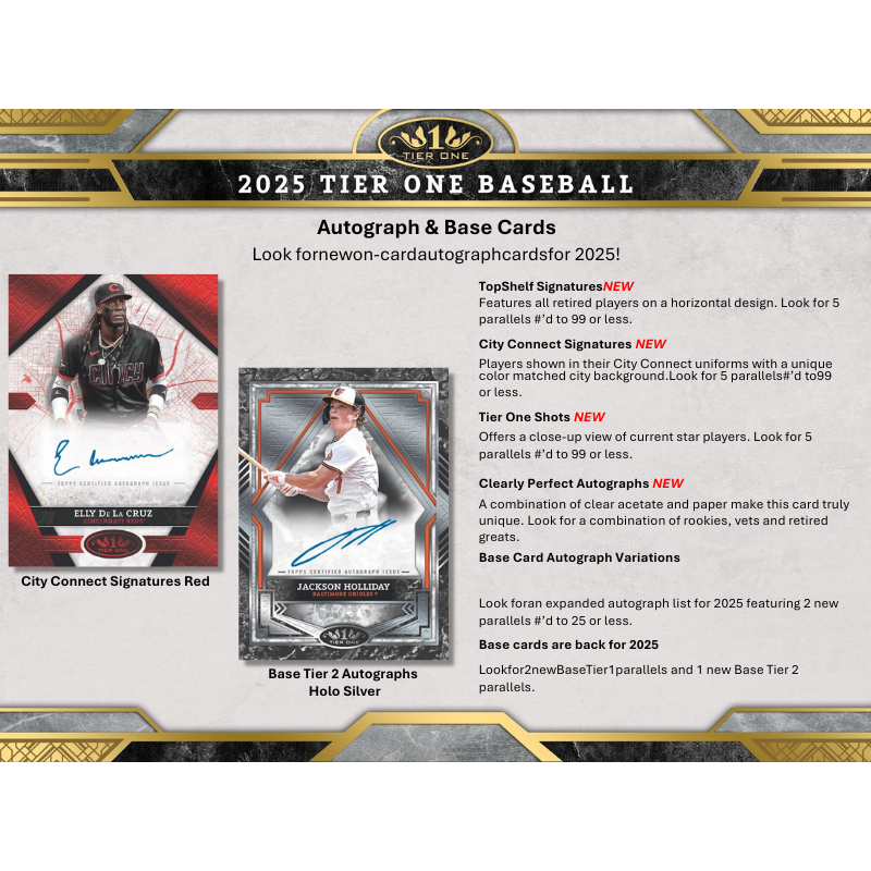 2025 Topps Tier One Baseball Hobby Box